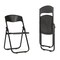 Flash Furniture Black Plastic Folding Chair, PK2 2-RUT-I-BLACK-GG - alternate 1